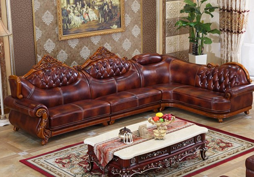 奢华欧式真皮沙发